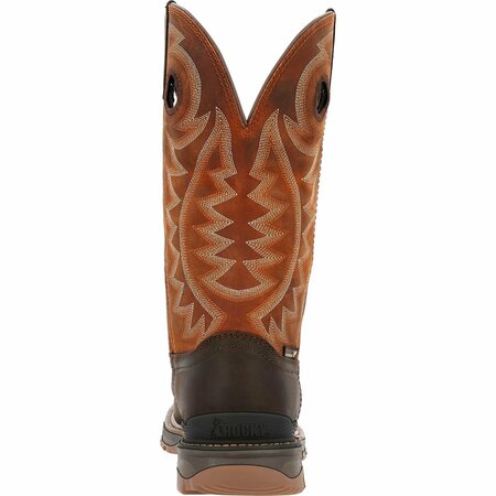 Rocky Carbon 6 Western Boot, BROWN, M, Size 10.5 RKW0415